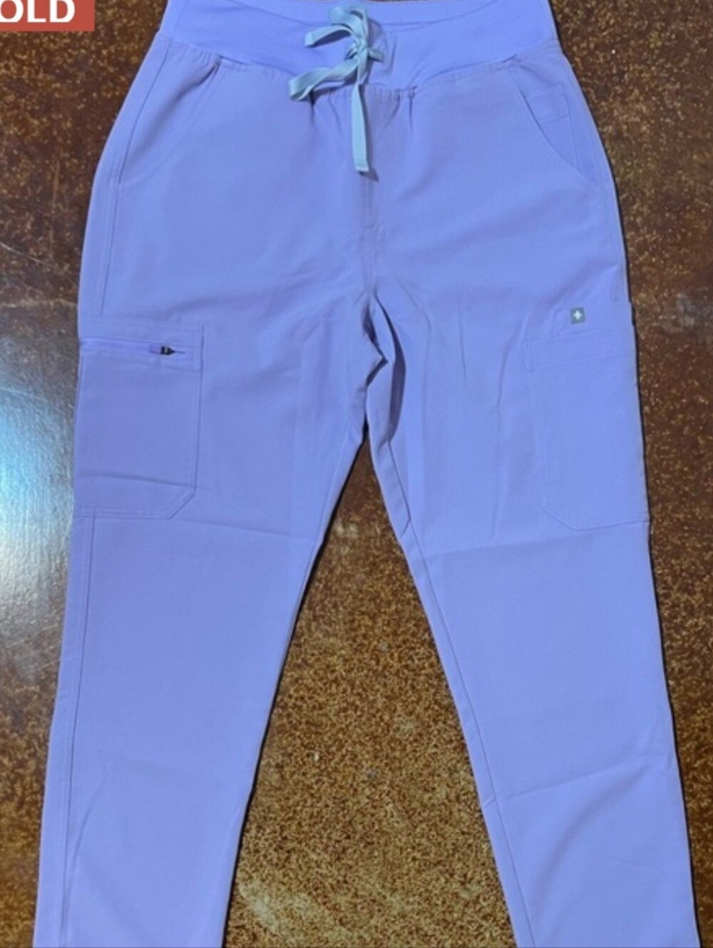 Figs High Waisted Yola Skinny Scrub Pants Lavender Dew
